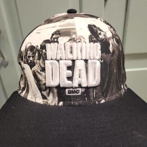 The Walking Dead TWD 2015 AMC All Over Print AOP Snapback Hat Cap OSFM VERY RARE